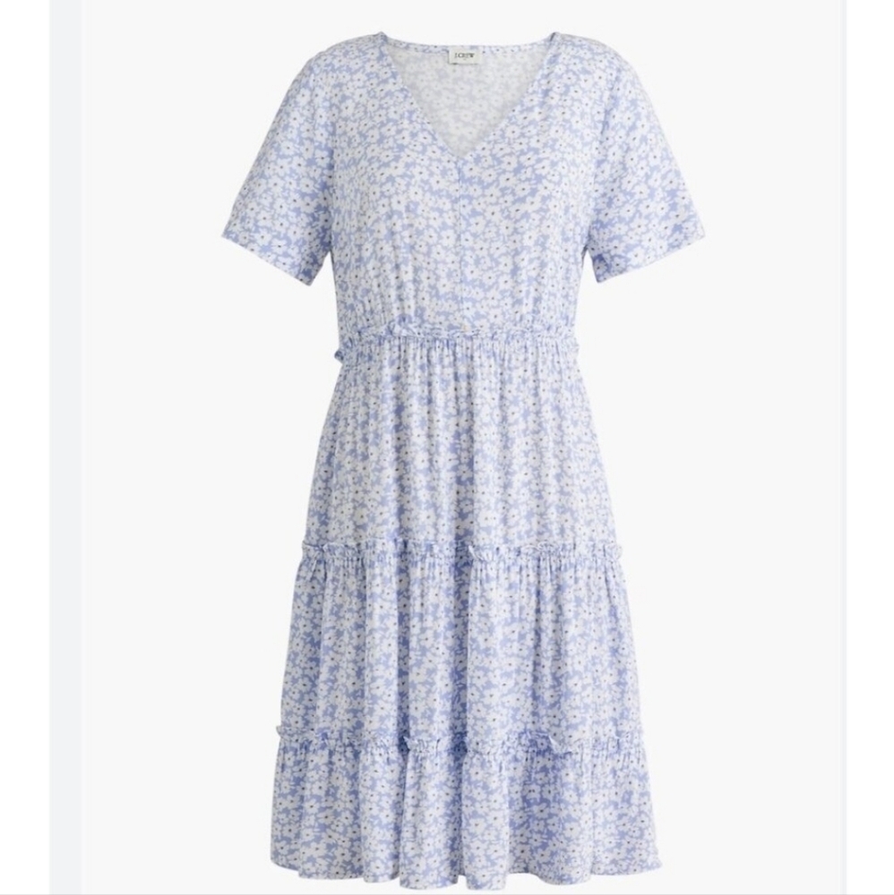 J. Crew Light Blue Floral Dress
